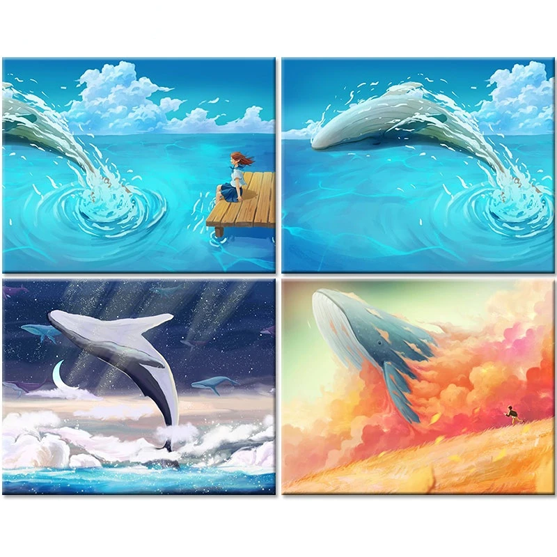 

Рисование по номерам рамка Сделай Сам китов Рисование по номерам на Каванах Рисование по номерам