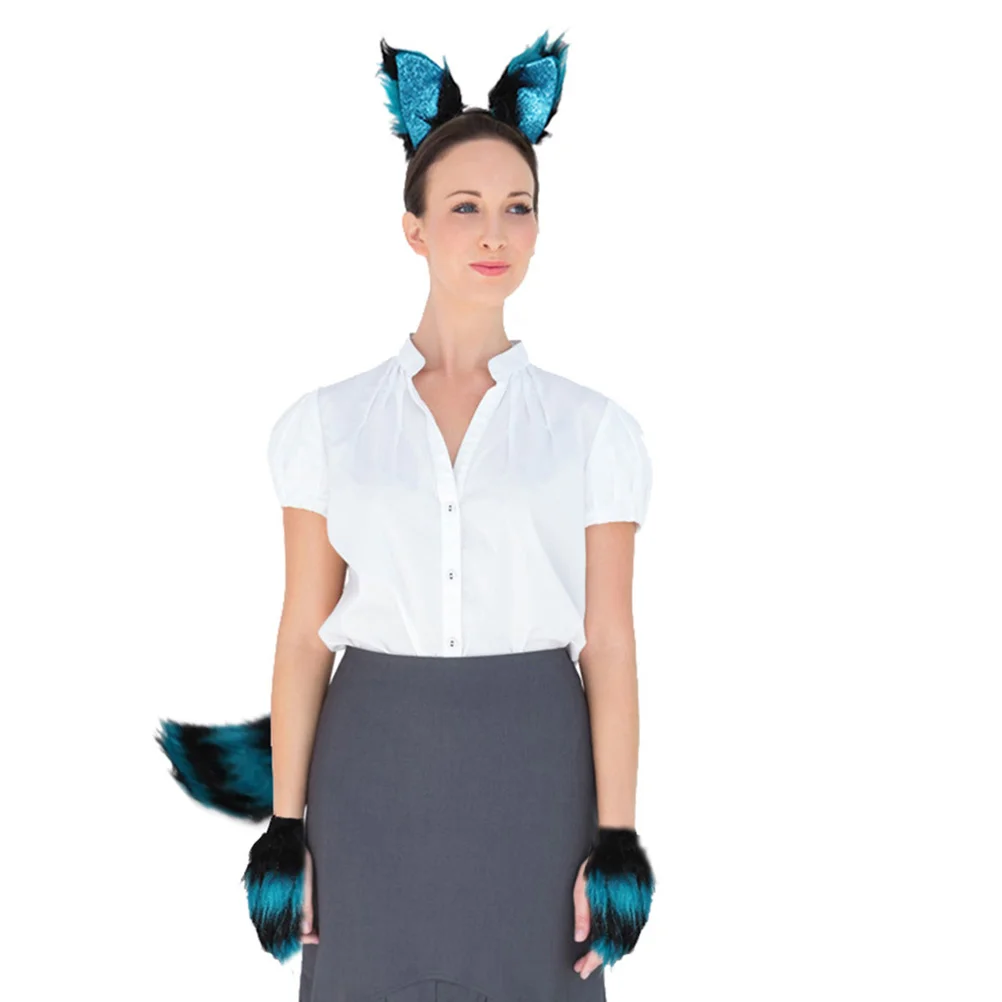 Мягкий костюм на Хэллоуин лисы повязка голову комплект головных уборов с