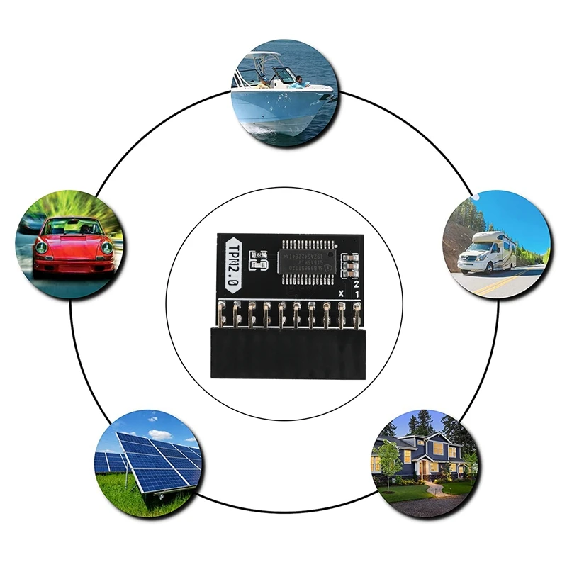 20-контактный защитный модуль LPC для ASUS TPM-L R2.0/Gigabyte GC-TPM2.0 совместимый платформы Trust