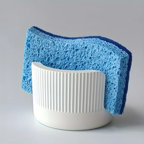 Quick-Dry Sponge Holder | Ventilated Sink Organizer with Drainage Holes for Kitchen Countertop, Dish Sponge & Brush Storage