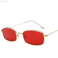 2021 vintage sunglasses women men rectangle glasses brand designer small retro shades yellow pink sunnies sunglasses women