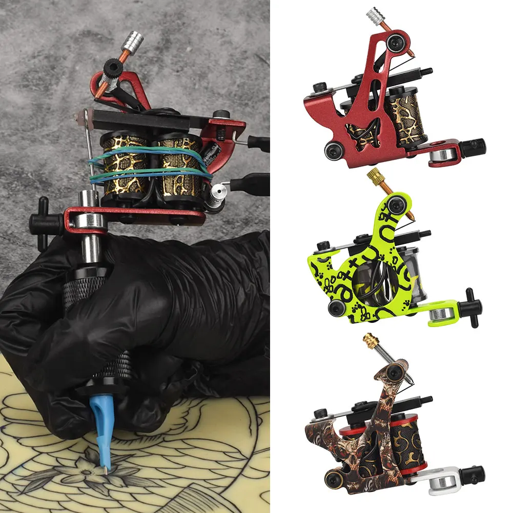 10-оборотная ручная красящая татуировочная машина, изготовленная вручную, искусство, сериф, стабильный профессиональный стартер, эквипировка по секанту.