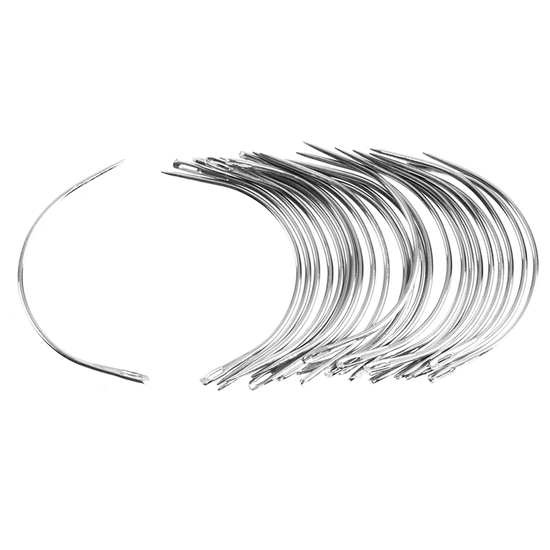 

50 шт., Т-образные изогнутые иглы для плетения волос