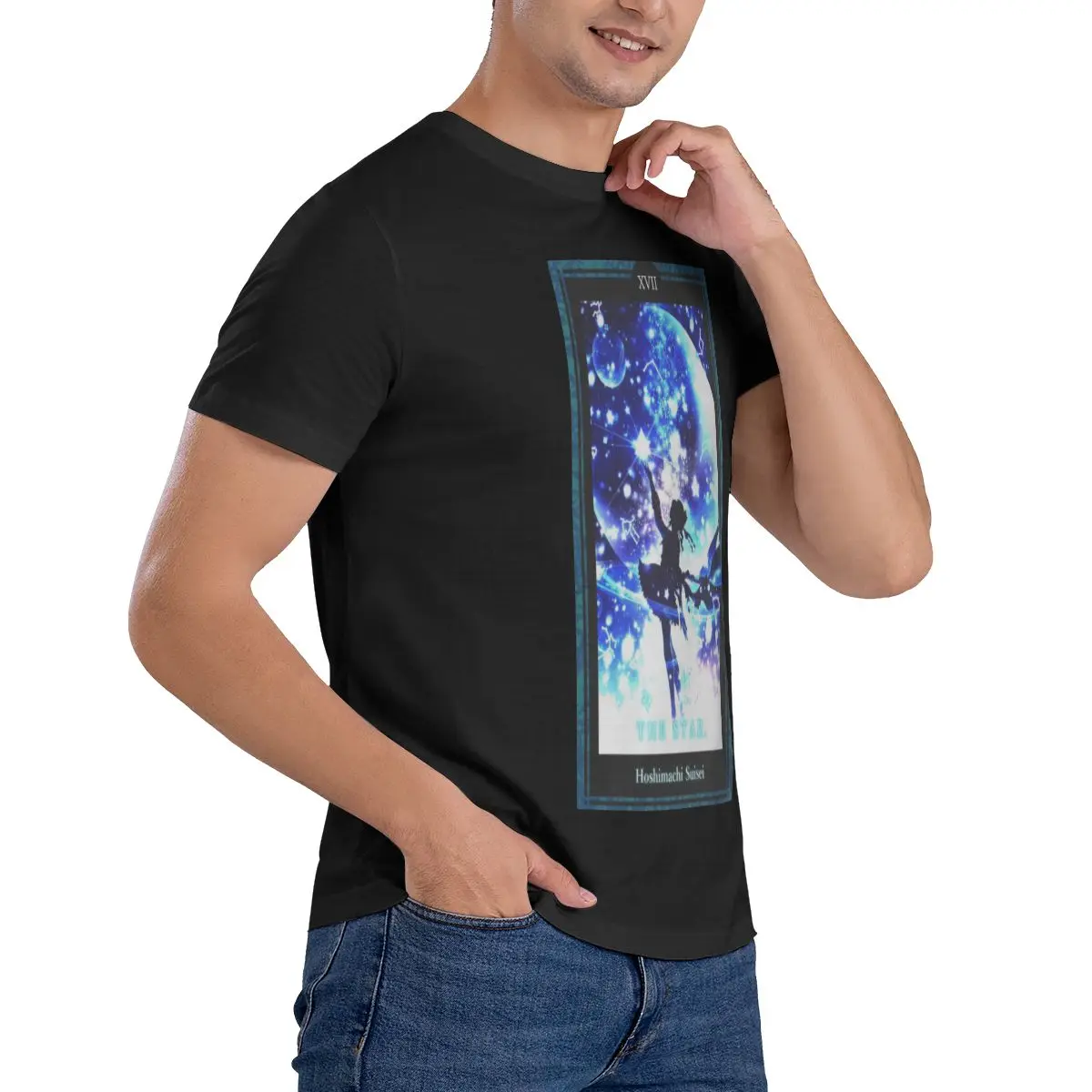 Мужская футболка Funny 17th - The Star Hoshimachi Suisei топы с принтом свободные и облегающие