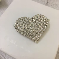 2022ar new jewelry heavy industry style love heart full of diamonds shining womens brooch