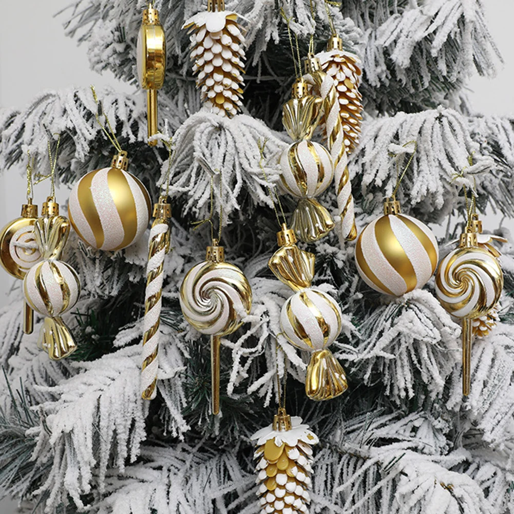 Набор рождественских конфетных украшений 15 шт. конфетная трость из мяты