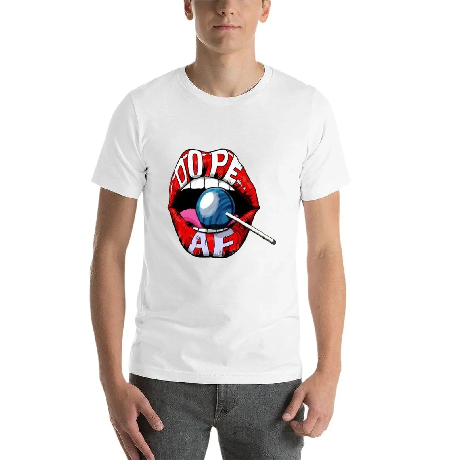 Футболка Dope Lips рубашка Croswit мужская винтажная одежда новое издание футбольная