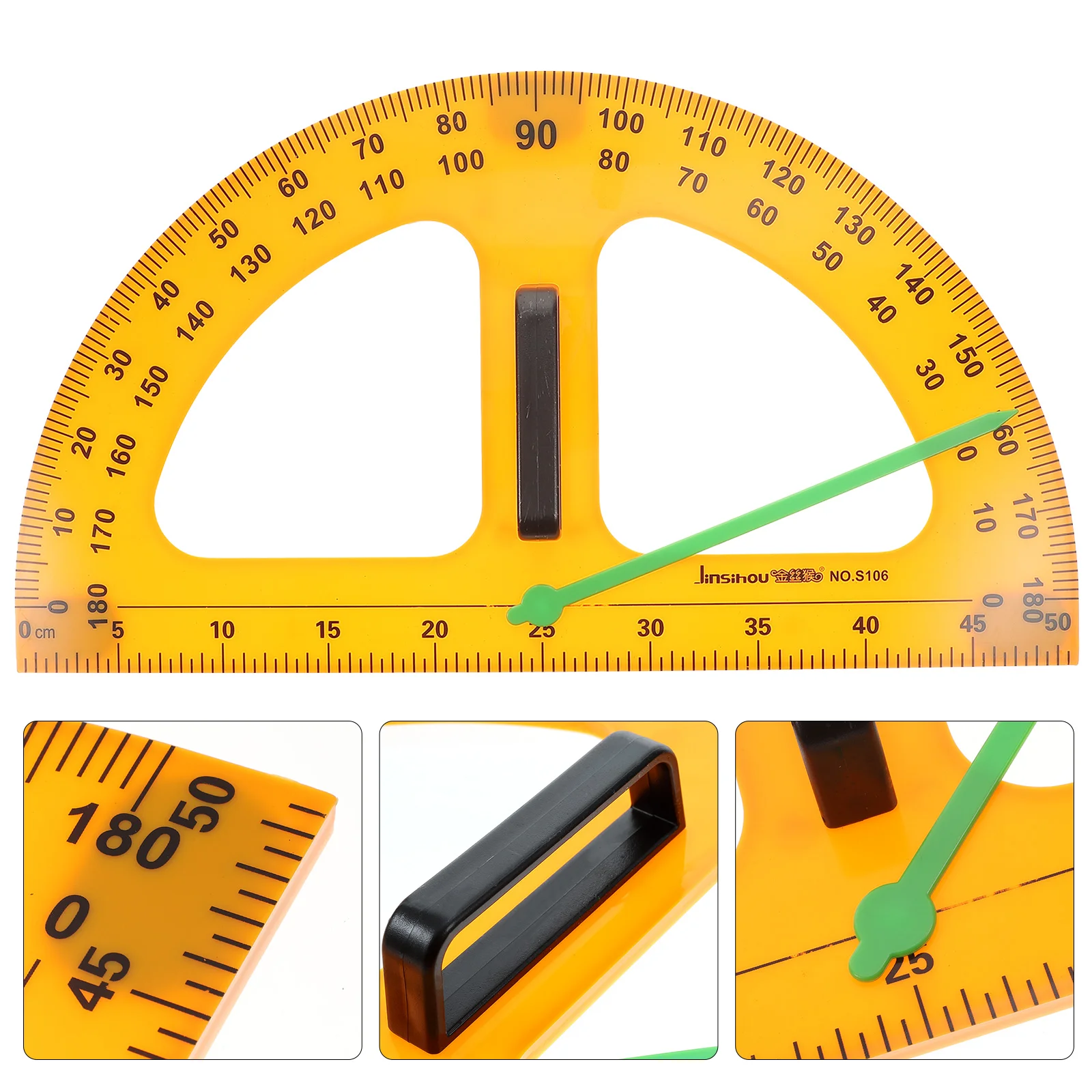 Protractor Tool Angle Math Teaching Geometry Ruler Set Measurement School Digital Protractors Plastic Whiteboard Compass Erase