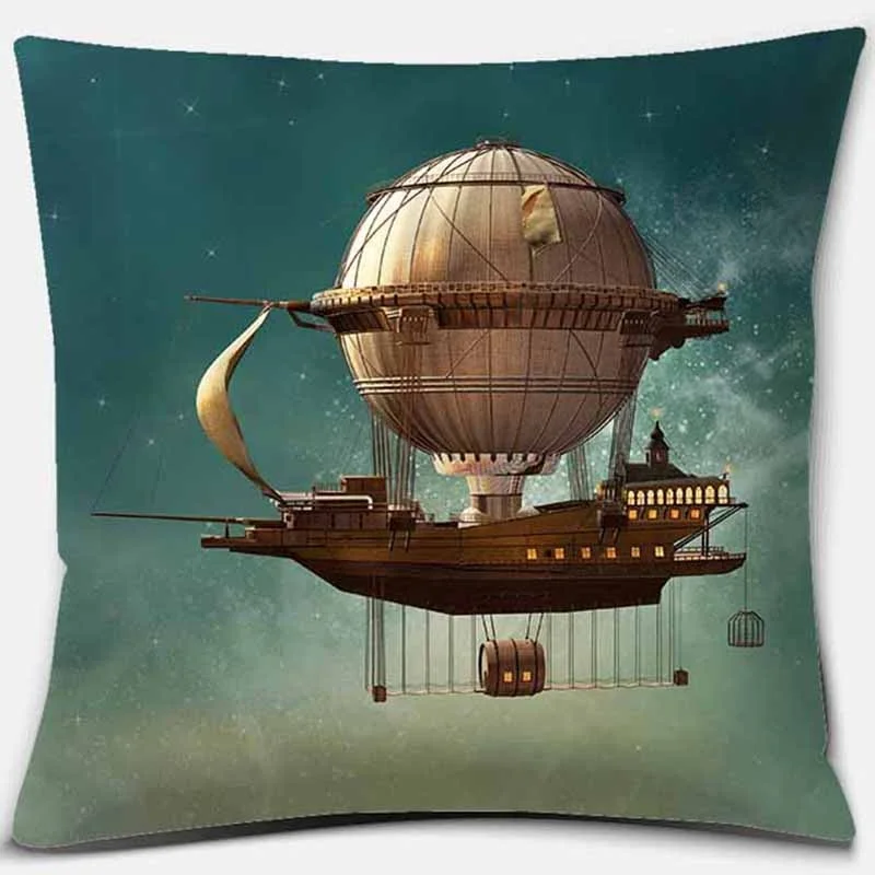 Супер мягкая бархатная наволочка для подушки в стиле стимпанк с принтом