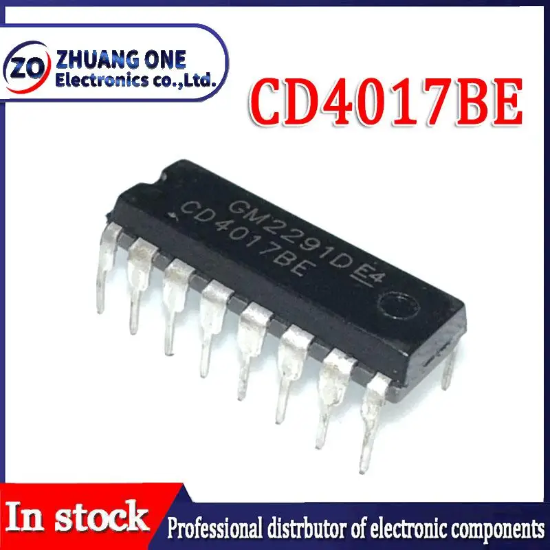 10 шт. CD4017 CD4017B CD4017BE 4017 десятилетний счетчик разделитель IC