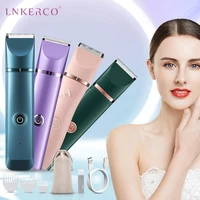 lnkerco 2 in 1 electric pubic hair trimmer for women gift lady bikini clipper removal legs arm armpit waterproof wet dry use