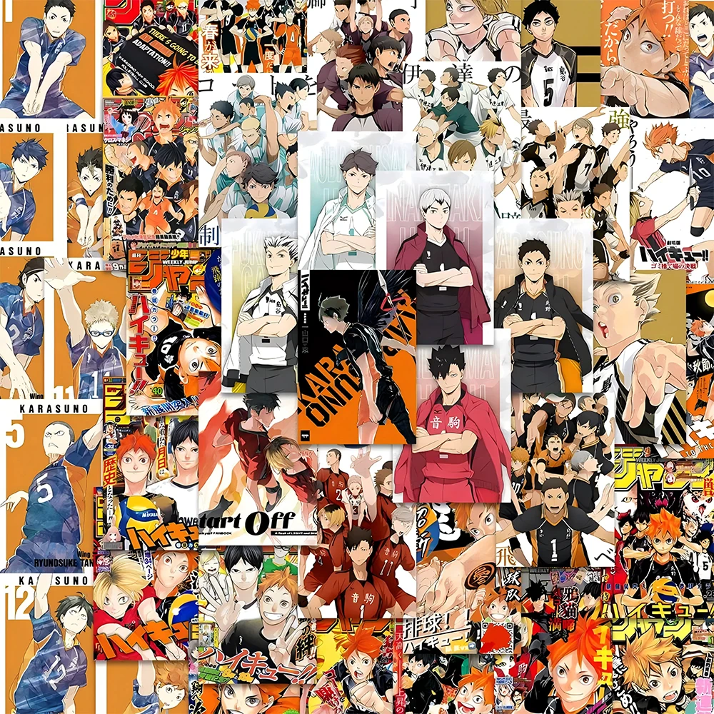 10/30/63 шт. волейбольное Аниме Haikyuu! Водонепроницаемые наклейки-постеры DIY скейтборд