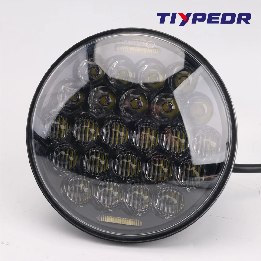 Фото Фара TIYPEOR алюминиевая 5.75'' CREE LED для Harley - 9-16V DC, ближний/дальний свет, 45W/30W, 6000K-6500K, белый свет, 3500LM/2000LM №3