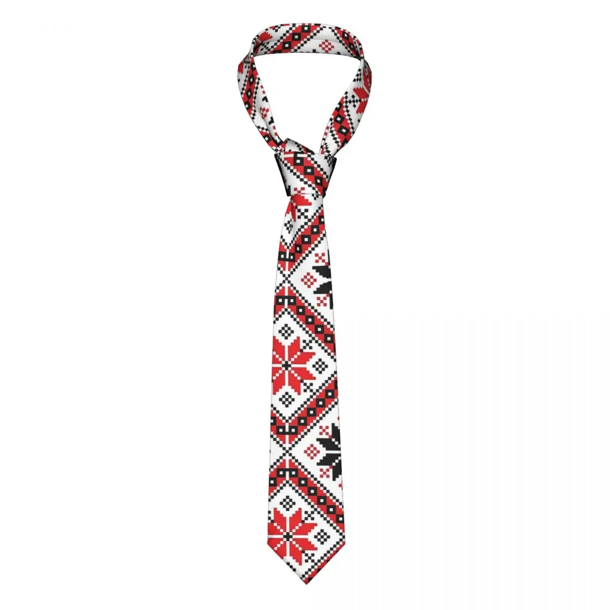 

Африканский Дашики галстук этнический красный и черный полиэфирный шелк с узором Галстуки для шеи аксессуары Деловой для мужчин галстук для блузки