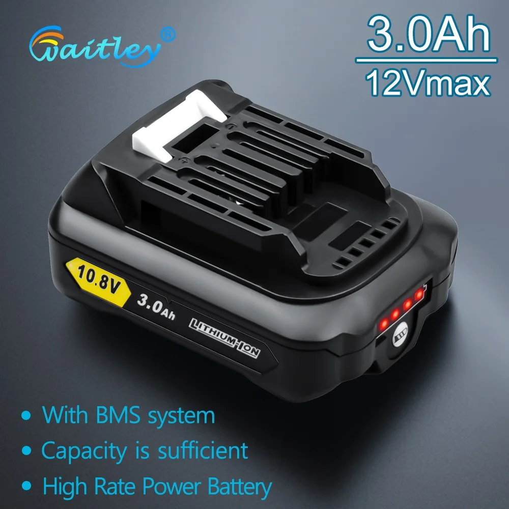 Перезаряжаемый литий-ионный аккумулятор для Makita CXT 10,8 Ач BL1040 BL1040B BL1015 BL1020B BL1020 BL1016