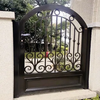 Perforated Garden Metal Main Gate Design Cured Wrought Iron Gate Wall Trellis Gates Privacy Fencing Panel Driveway Gate