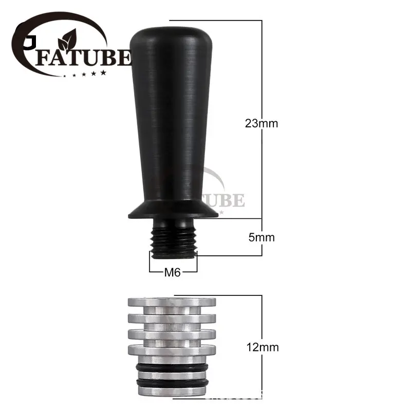 FATUBE Long PEI TIPS Type 510 Pipette Dripper Straw joint Tip Heat Resistant SS Base Drip MTL |