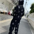 Y2K винтажные готические широкие брюки с принтом, мужские длинные брюки в стиле хип-хоп, комбинезоны Harajuku на лето и весну, черные уличные брюки-карго