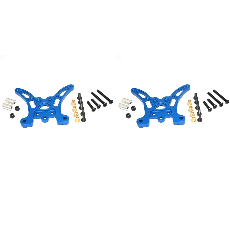 

2X Aluminum Alloy Rear Shock Damper Plate Stays For Tamiya TT02B TT-02B 1/10 RC Car Parts Accessories,Blue