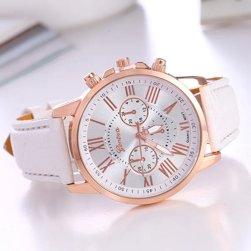 Women's casual women's watch top brand luxury women's watch leather waterproof simple dress quartz watch women's clock