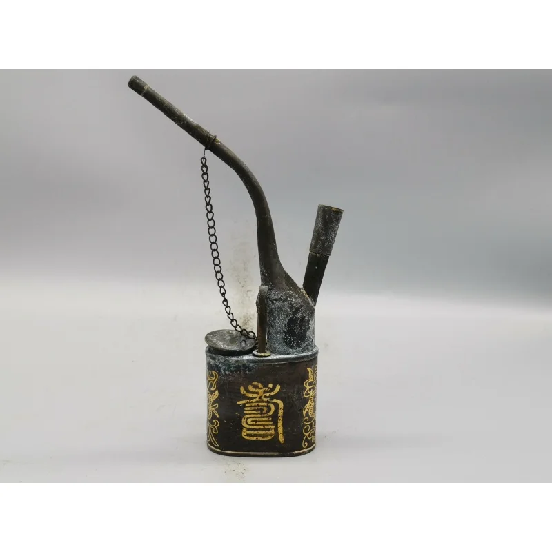 

Chinese copper inlay gemstone Handmade pipe hookah bag tube