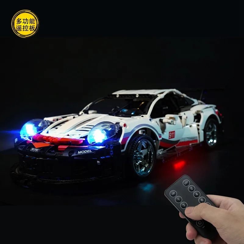 

Only LED Light Up Kit For 42096 White Super Racing Car (The Model Not Included) Bricks DIY Decoration