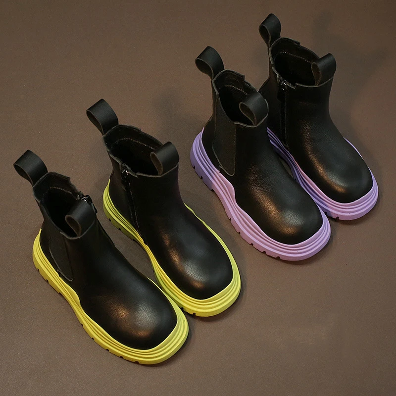 

Осенне-зимние детские ботинки для девочек, модные кожаные ботинки для девочек 5, 6, 7, 8, 10, 12, 13, 14 лет