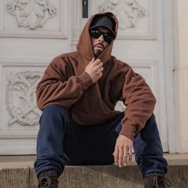 Логотип на заказ для осени и зимы новая толстовка из тяжелого плюша 400 г мужская