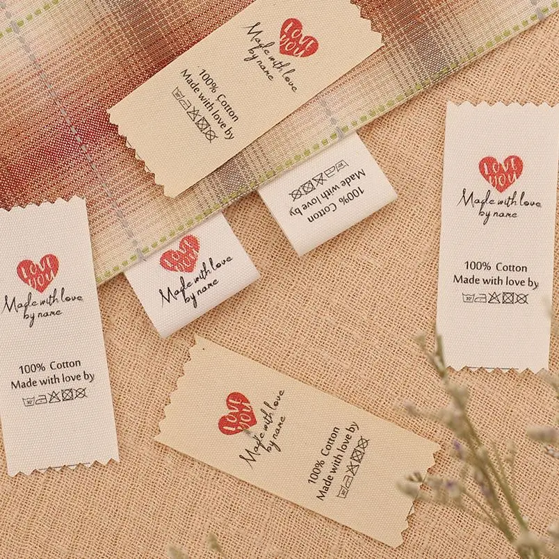 

25x60mm custom clothing label，personalized brand organic cotton webbing label logo or text handmade,sewing label ,brand logo