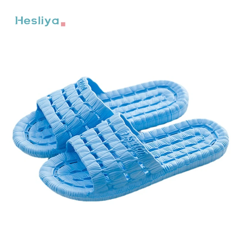 

Thin Bottom Shoes Home Slippers EVA Soft Sole Slides Bathroom Non-slip Hollow Out Slides Summer Beach Sandals Flat Flip Flops