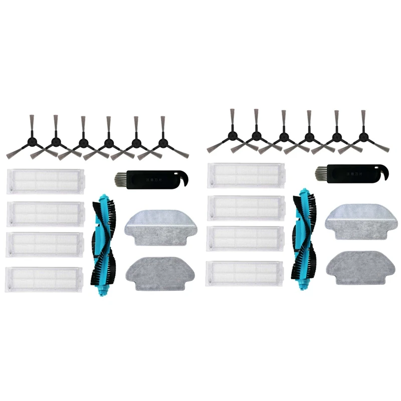 

2023 Hot Sale-2 Set Brush Rags Roller HEPA Filter For Xiaomi Mop P Viomi V2 Pro V3 SE V-RVCLM21B Accessories Robot Vacuum Cleane