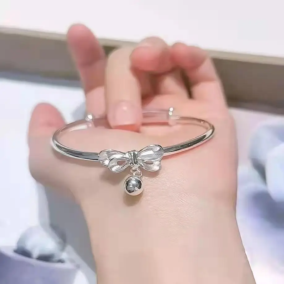 

Bow Bell Push-pull Bracelet Student Girlfriends Small Fresh Gift Bangle Bracelet Women Bangles Women's Hand Bracelets Man Mens
