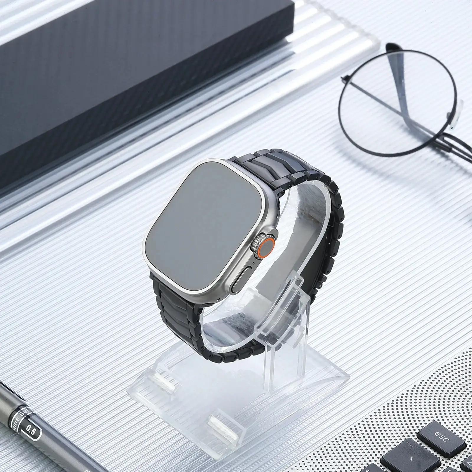 Фото Титановый ремешок для Apple Watch UItra Band 49 мм Металлический браслет iWatch Series 9 8 7 6 5 4 3 SE ремешки 44 мм 45 мм 40 мм 41 мм 38 мм 42 мм №4