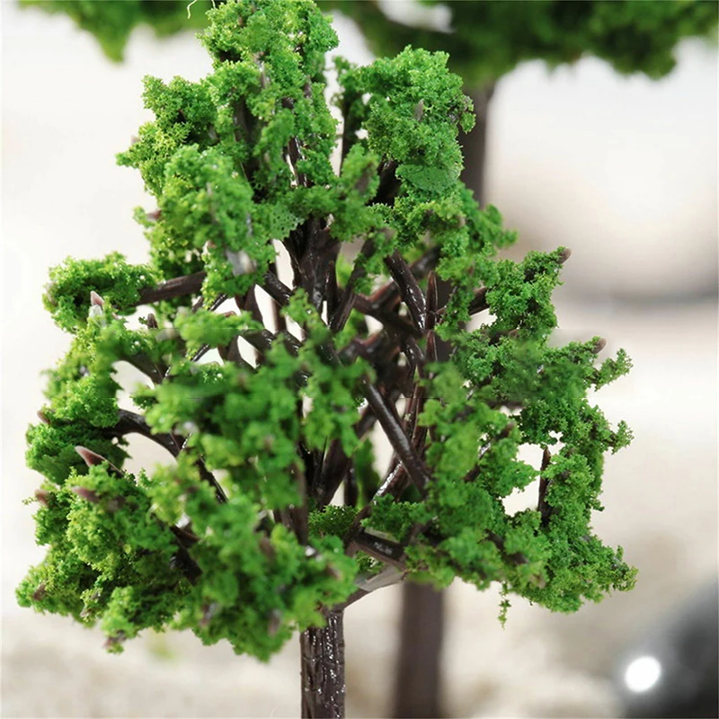 

11Pcs Tree Model Mixed Size Artificial Trees Train Railway Diorama Layout Decor Railroad Decoration Building Landscape Acc