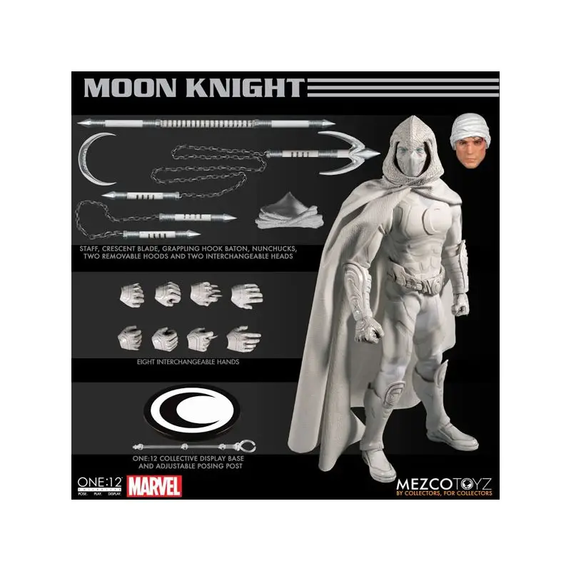 

Original MEZCO ONE:12 Collective / Marvel Comics: Moon Knight 1/12 In Stock Anime Action Collection Model Toys