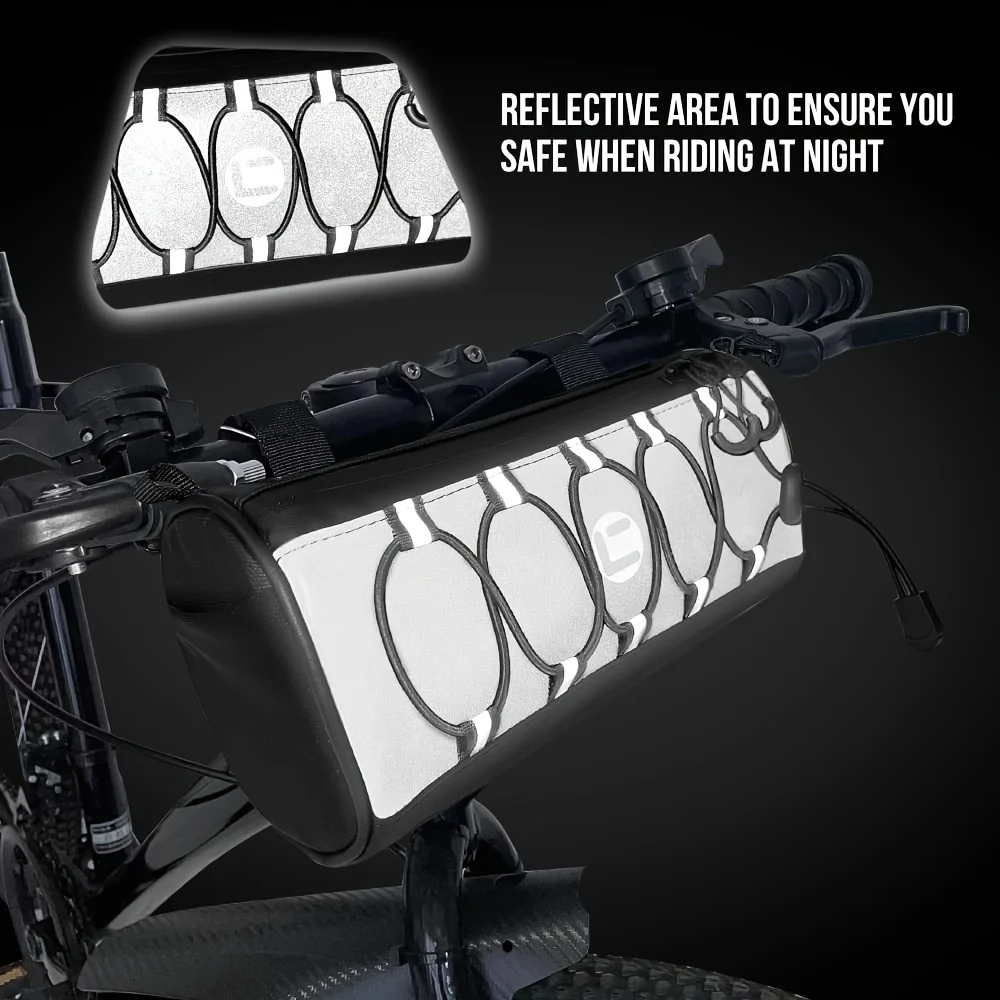Водонепроницаемая сумка на руль для велосипедов с большим светоотражающим