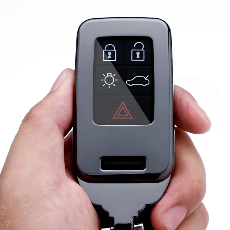 

Чехол для автомобильного ключа из оцинкованного сплава, защитный чехол для брелка для ключей Volvo XC60 S90 XC60 XC40 XC90 S60L V40, аксессуары