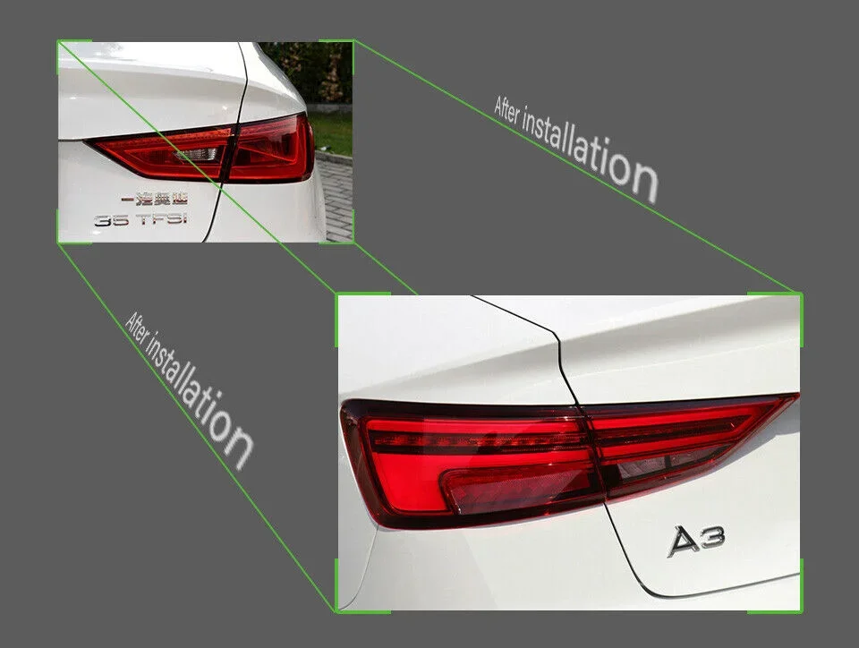 Фото Автомобильные аксессуары: светодиодные фонари, задние фонари для Audi A3 2013-2019, динамические указатели поворота, установка по принципу 