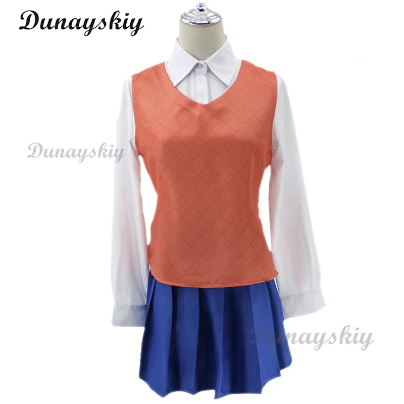 Игра Doki Literature Club Monika Косплей Sayori Юрий Нацуки Костюм Парик Комплект Школьная Форма