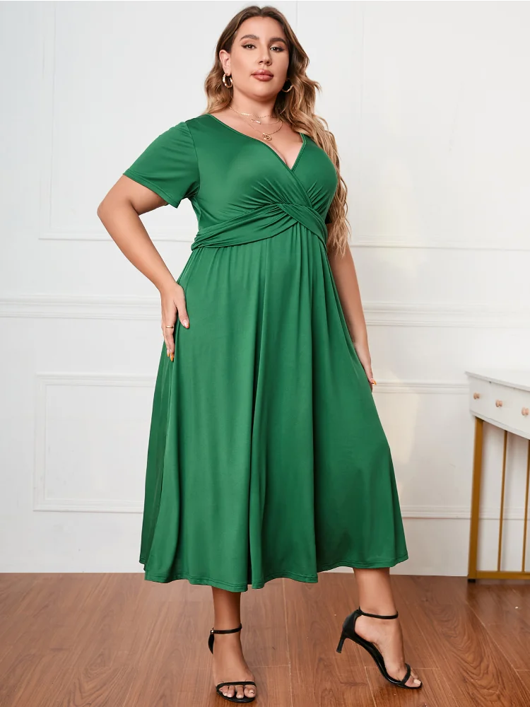 Large size women's dress new explosive fashion loose long skirt women plus size women clothing  vestidos