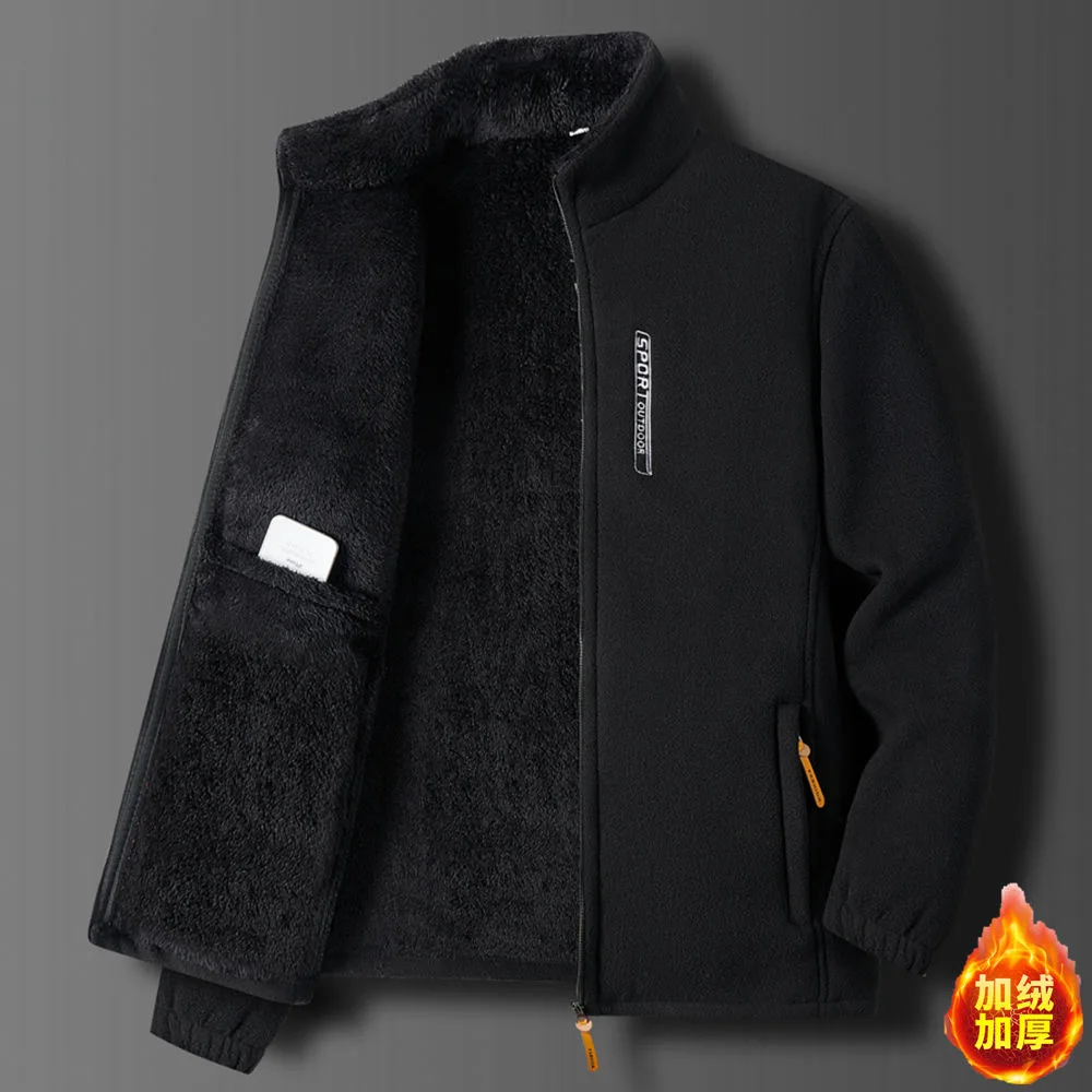 Новинка Осень-зима 2024 модная однотонная утепленная теплая куртка с флисовой