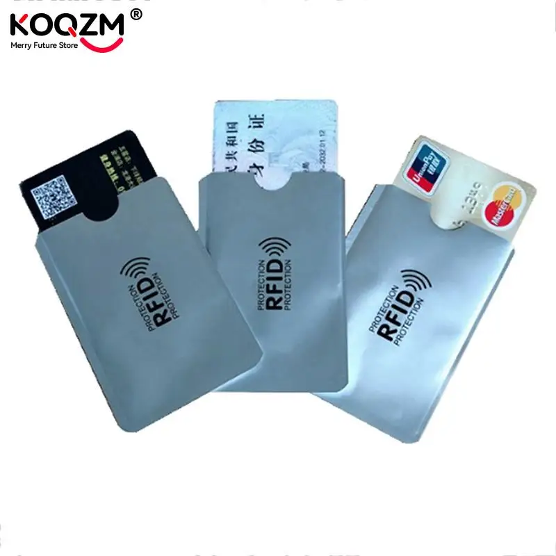 

1pc/ 10pcs Aluminum Foil Anti-degaussing Card Cover RFID Shielding Bag NFC Credit Card Anti-theft Brush ID Card Protector
