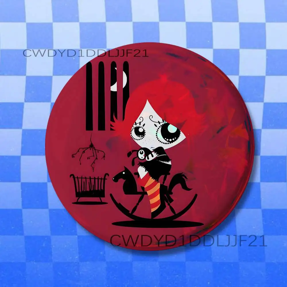 Фото Брошь-значок R-Ruby Gloom в готическом стиле, фигурка, для одежды, рюкзаков, модный милый коллекционный декор для демонстрации №3