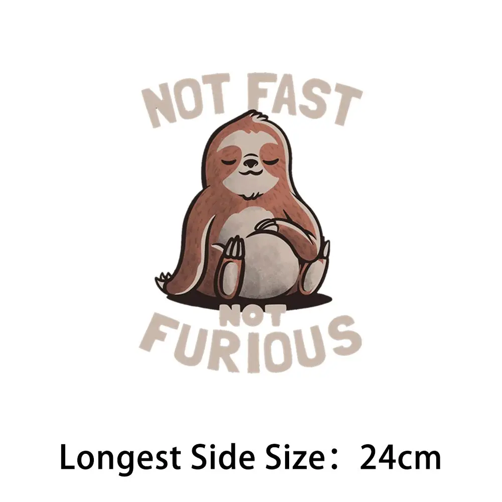 Kawaii Sloth теплопередающая наклейка высокое разрешение мультфильмы DIY наклейки