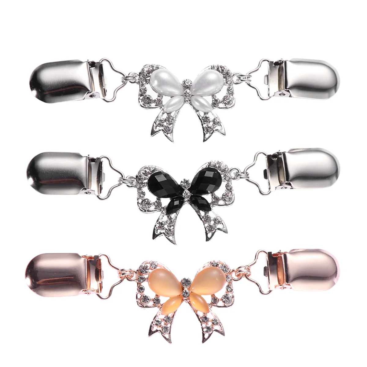 

Clips Sweater Clip Broochfor Shirt Dresscardigan Girlscinch Cardigans Brooches Scarf Dresses Chain Bowknot Decor