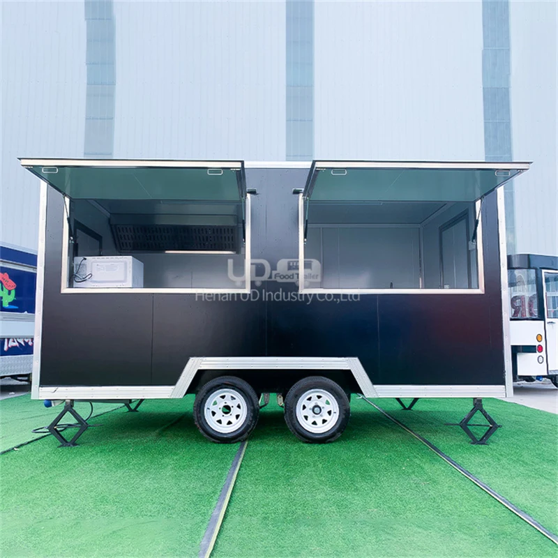 Gıda kamyon üreticisi Hot Dog Waffle evi açık gıda römorku dondurma arabası kahve Van Catering yemek römorku