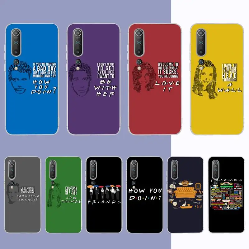 

YNDFCNB Cartoon funny Friends TV Show Phone Case for Samsung S21 A10 for Redmi Note 7 9 for Huawei P30Pro Honor 8X 10i cover