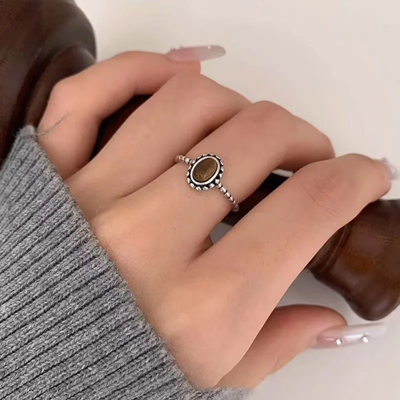 Кольцо VENTFILLE из стерлингового серебра 925 пробы с тигровым глазом для женщин