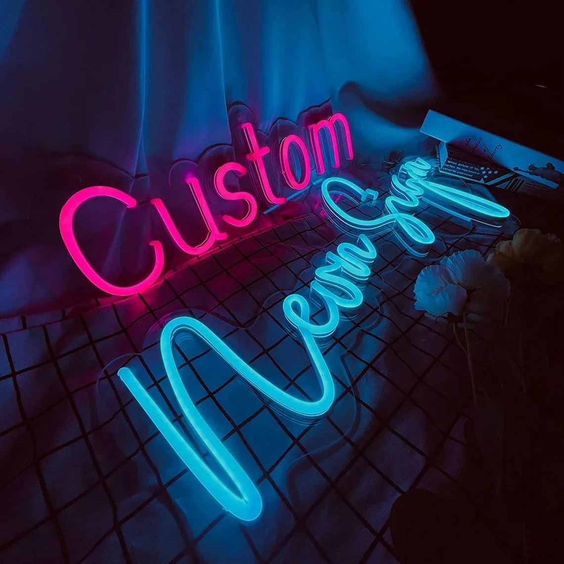 Custom Neon Sign for Wedding Large Size Led Light Personalised Business Logo Name Birthday Party Room Wall Decor Night Lamp