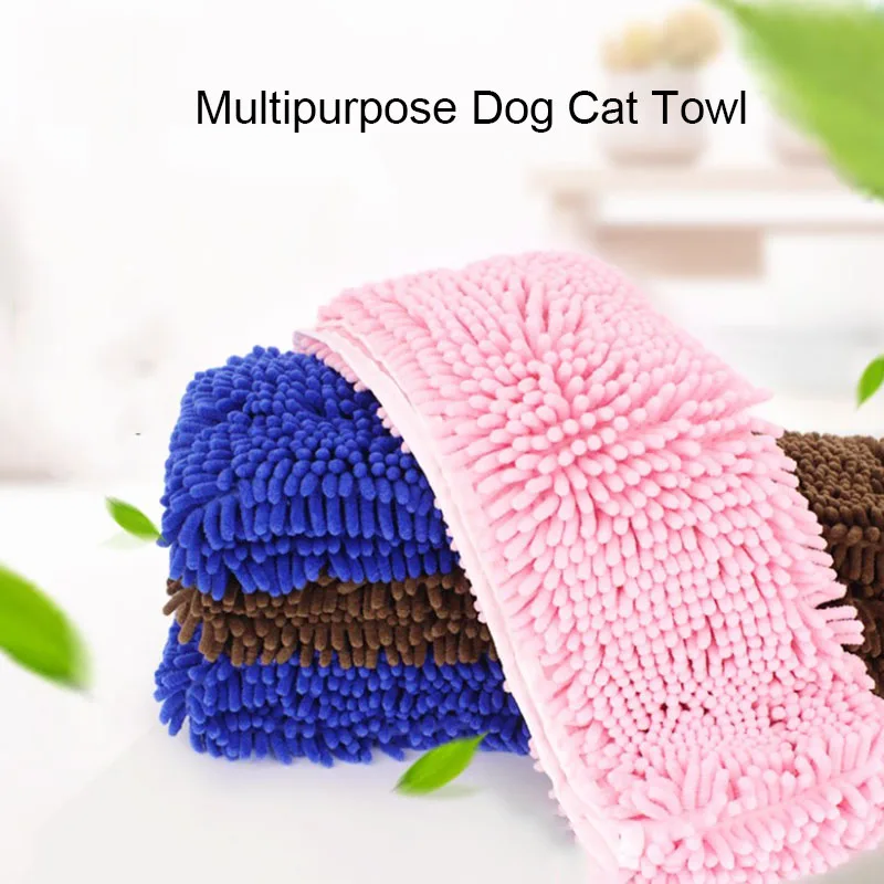 

50cm*33cm Both Sides Fiber Dog Cat Puppy Towel Strong Absorbing Water Bath Pet Towel Quick Dry Hair Dog Towels Hot selling